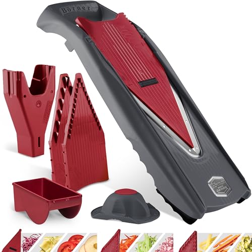 Börner Mandoline Slicer Vital (Starter Set) • Vegetable Slicer with Stainless Steel V-Blade • 10 Cutting Styles for Slices, Strips & Dices • Various Thickness Settings & Dressing Function - Image 1