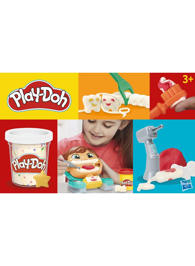 Play-Doh مجموعة طبيب الأسنان من بلاي دو - الابتسامات السخيفة، ألعاب الفنون والحرف للأطفال من عمر 3 سنوات وما فوق، 7 ملحقات و 5 علب من مركب النمذجة - Image 5