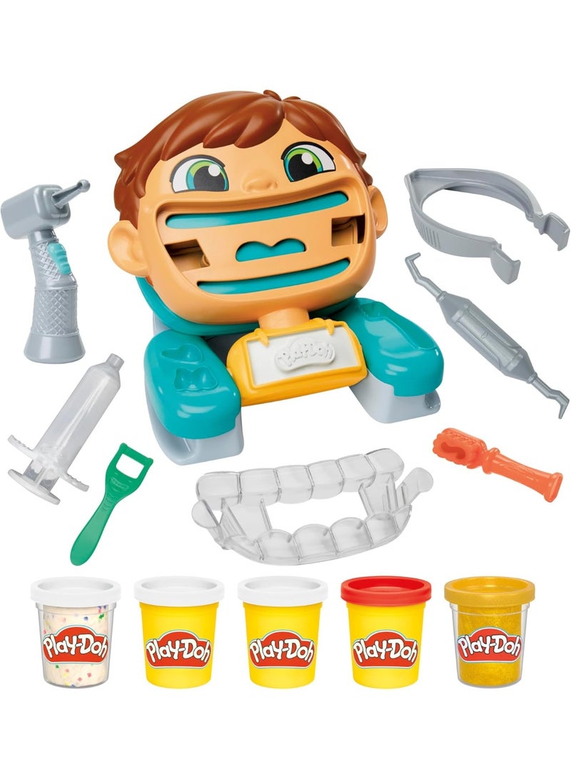 Play-Doh Silly Smiles Dentist Kit, Kids Arts & Crafts Toys for 3 Year Old Girls & Boys & Up, 7 Accessories & 5 Modeling Compound Cans - Image 2