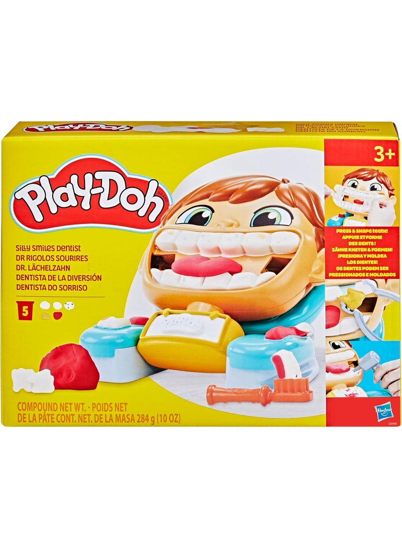 Play-Doh Silly Smiles Dentist Kit, Kids Arts & Crafts Toys for 3 Year Old Girls & Boys & Up, 7 Accessories & 5 Modeling Compound Cans - Image 3
