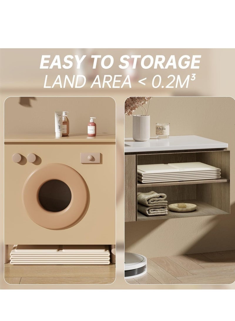 كيلا حوض استحمام قابل للطي للأطفال، حوض استحمام للأطفال بقاعدة مانعة للانزلاق، مزود بنظام ترموستاتي، مناسب للأطفال من عمر 0 ​​إلى 5 سنوات، ضروري للسفر، للاستخدام الداخلي والخارجي، سهل التخزين - Image 4