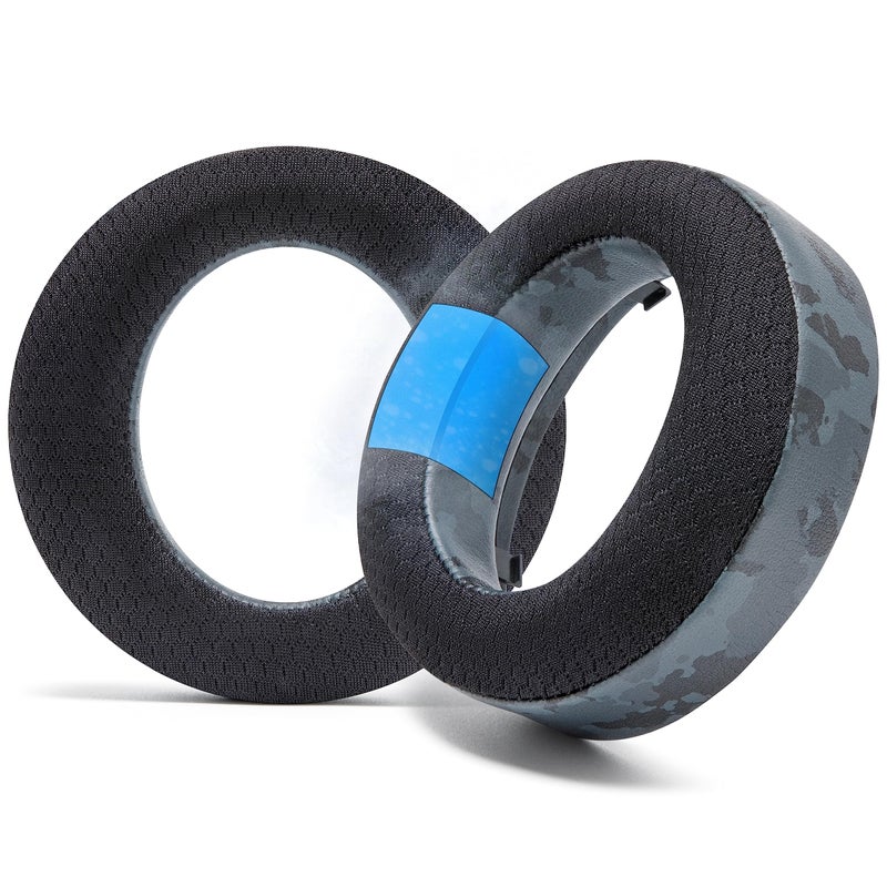 WC Freeze Pulse 3D Cooling Gel Earpads Compatible with Sony PS5 Pulse 3D Made by Wicked Cushions Thicker Cushion Wider Opening Black Camo - Image 2