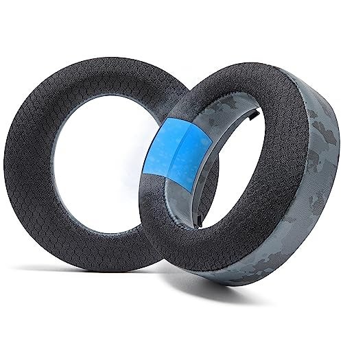 WC Freeze Pulse 3D Cooling Gel Earpads Compatible with Sony PS5 Pulse 3D Made by Wicked Cushions Thicker Cushion Wider Opening Black Camo - Image 1