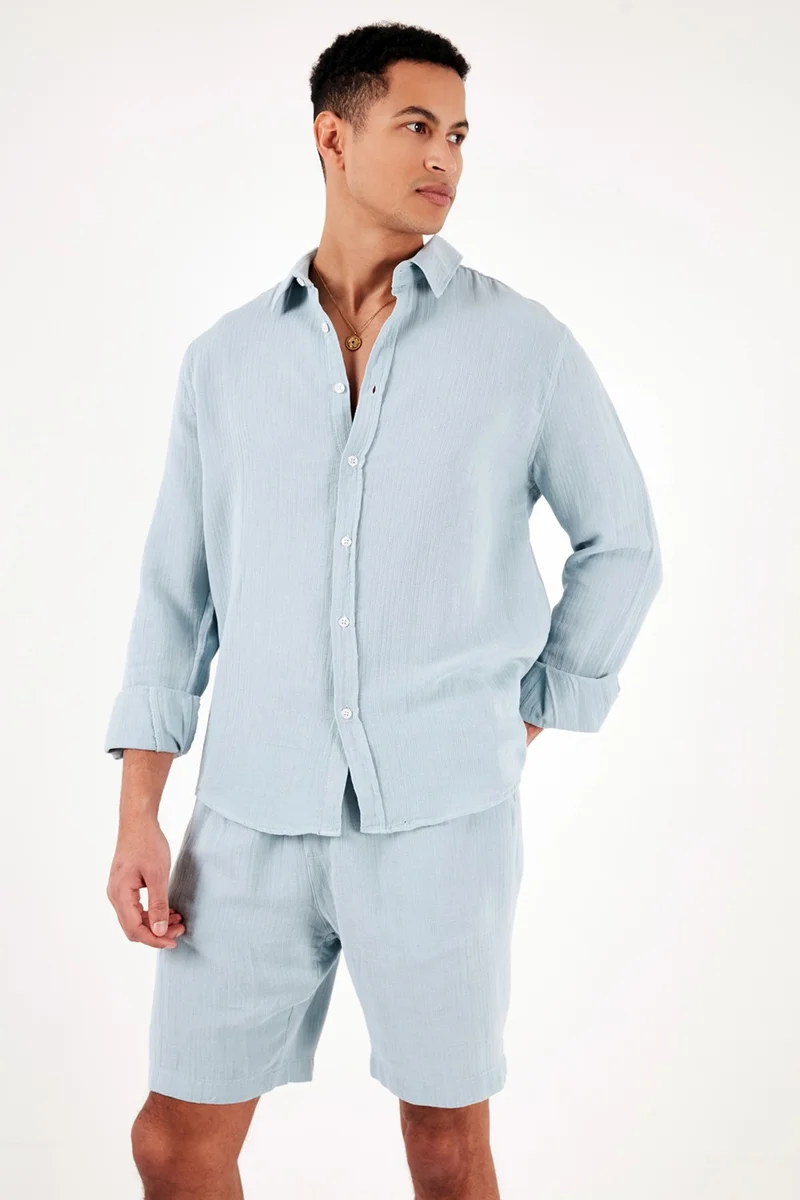 بوراتي 100% Cotton Regular Fit Shirt Men's Shirt CF24S127804