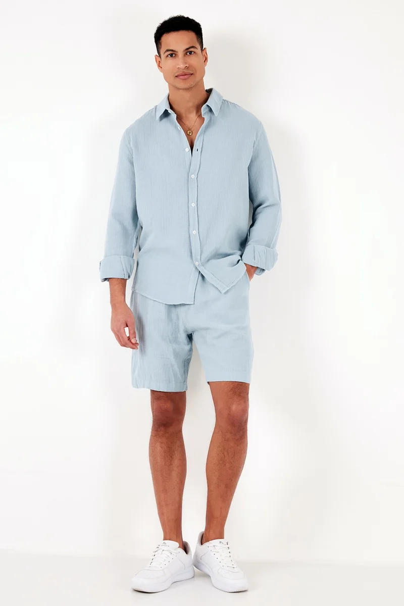 بوراتي 100% Cotton Regular Fit Shirt Men's Shirt CF24S127804