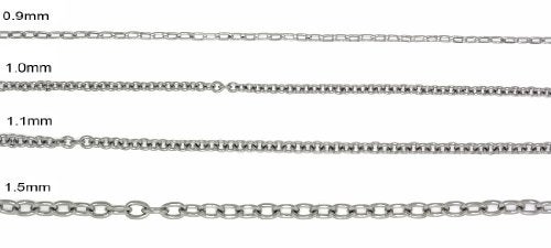 SILVERCLOSEOUT Stainless Steel Rolo Cable Chain Mens & Womens Unisex Necklace 3.1MM 24 Inch - Image 2