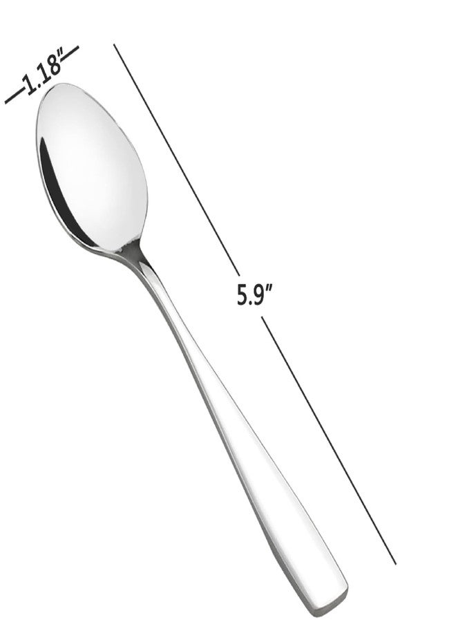 HOMMP 16-Piece Stainless Steel Teaspoons, 5.9-Inch - Image 2