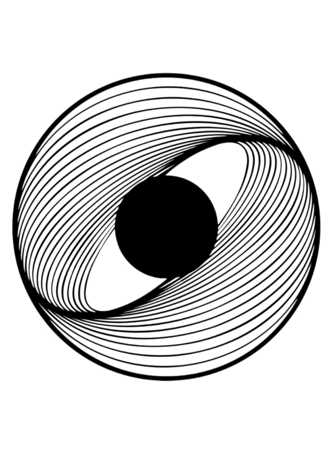 3D Vertigo Illusion Wooden Wall Art – Black