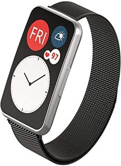 Dado Dado Replacement Milanese Stainless Steel Band for Huawei Fit Watch (Black) 