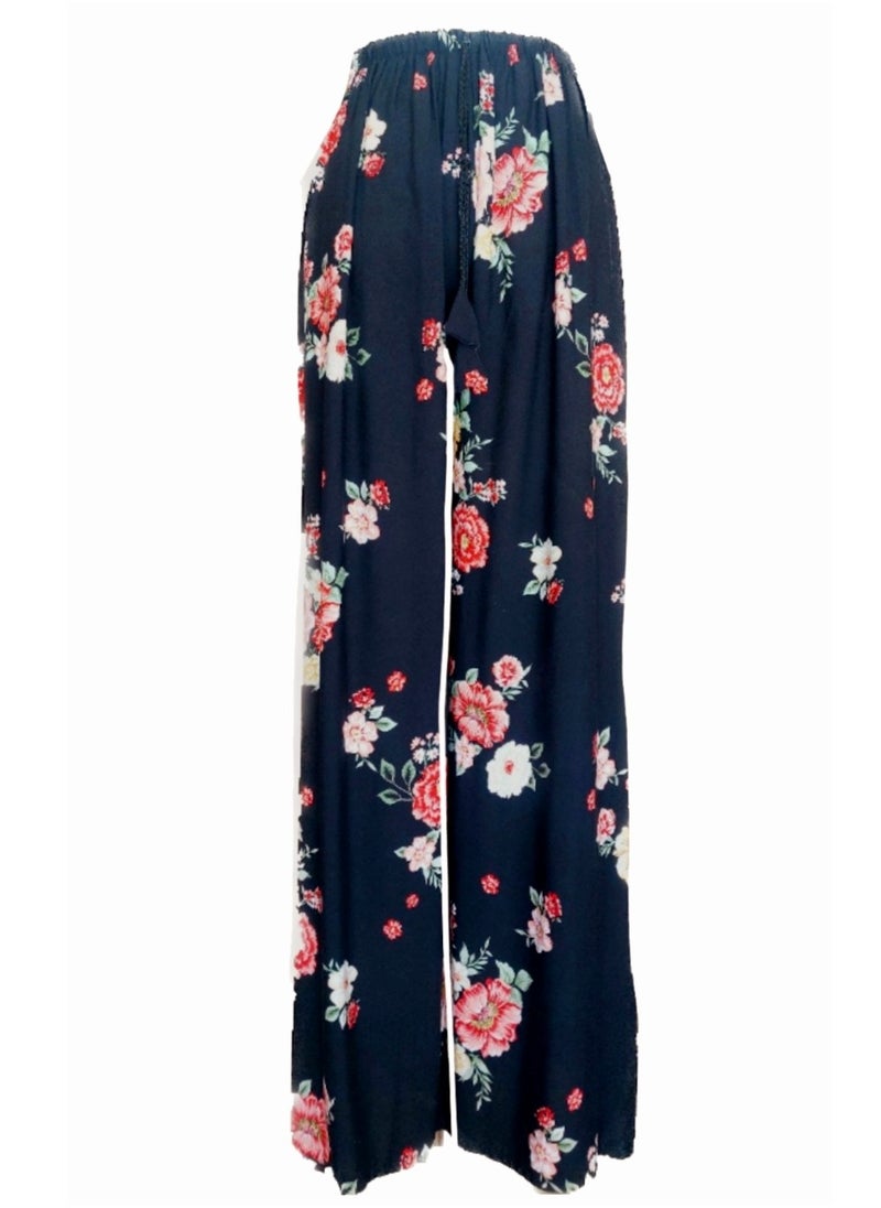 Generic Women floral print viscose palazzo falre pants  - Image 1