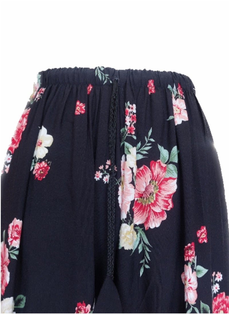 Generic Women floral print viscose palazzo falre pants  - Image 2