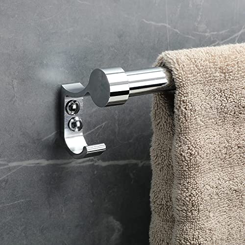 Handy Stainless steel bathroom accessories towel rod towel bar, towel holder, towel stand, towel bar with cloths Hook (Size-18 Inch/Set of -2) - Image 5