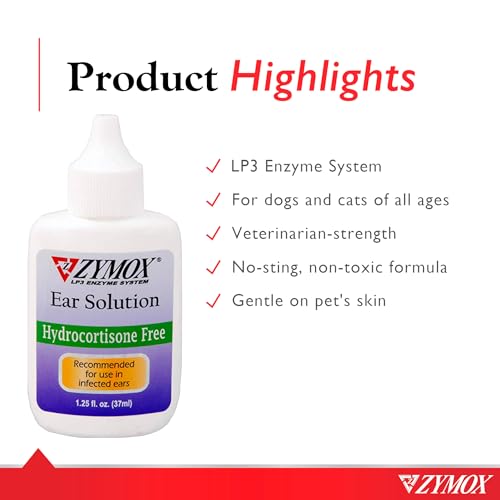 Zymox Otic Enzymatic Ear Solution for Dogs and Cats to Soothe Ear Infections Without Hydrocortisone, 1.25oz - Image 3