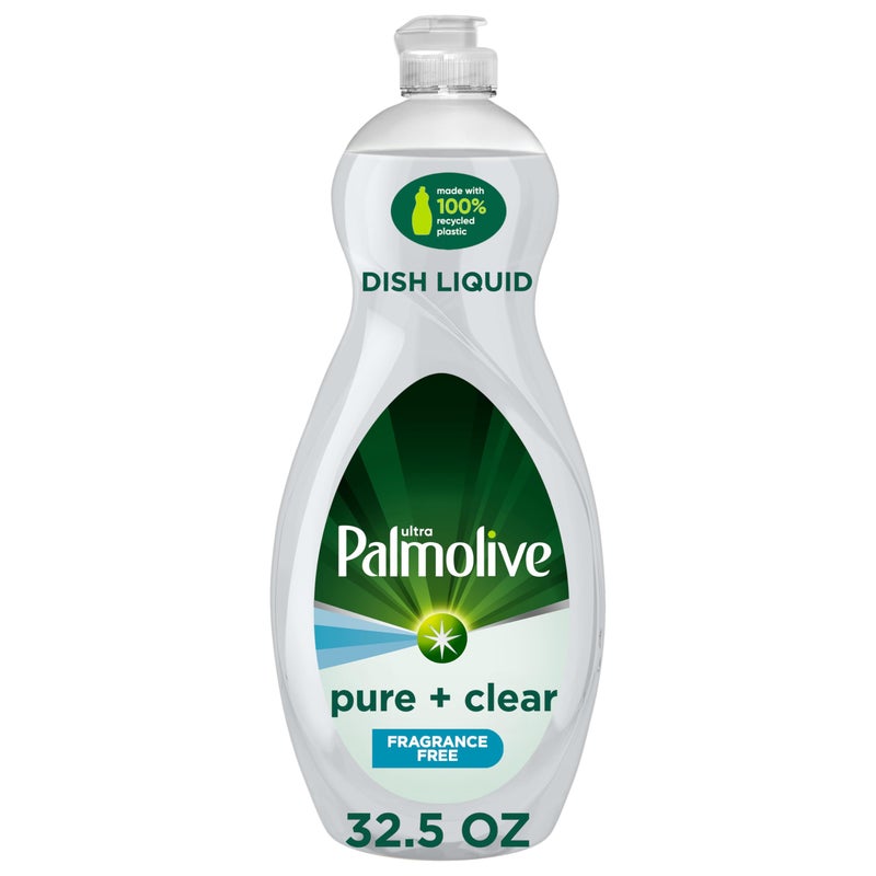 Palmolive Ultra Dishwashing Liquid Dish Soap, Pure + Clear Fragrance Free - 32.5 Fluid Ounce (Packaging may vary) - Image 1