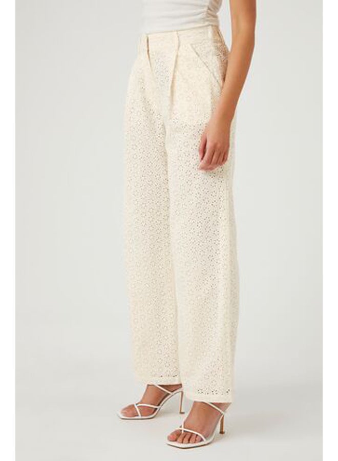 FOREVER 21 Eyelet Wide-Leg Trousers - Image 3