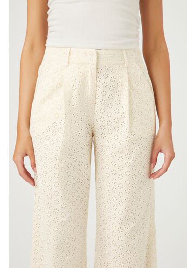 FOREVER 21 Eyelet Wide-Leg Trousers - Image 5