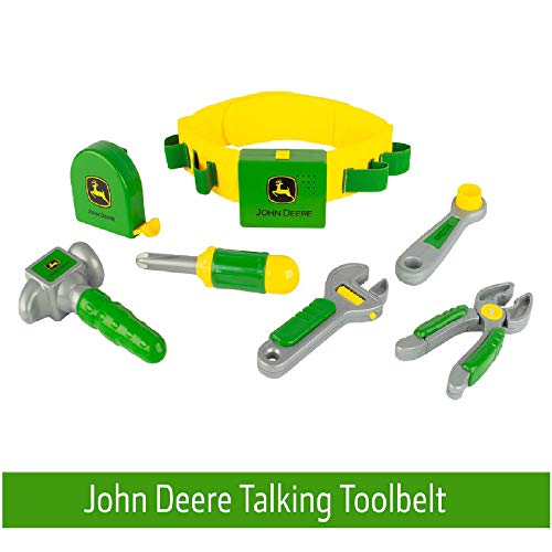 TOMY John Deere Deluxe Talking Toolbelt - 7-Piece Tool Set - Interactive Building Toys - Preschool Toys Ages 2 Years and Up - 7 Count - Image 3