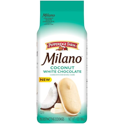 Pepperidge Farm Milano White Chocolate Coconut Flavored Cookies, 7 Oz Bag - Image 1