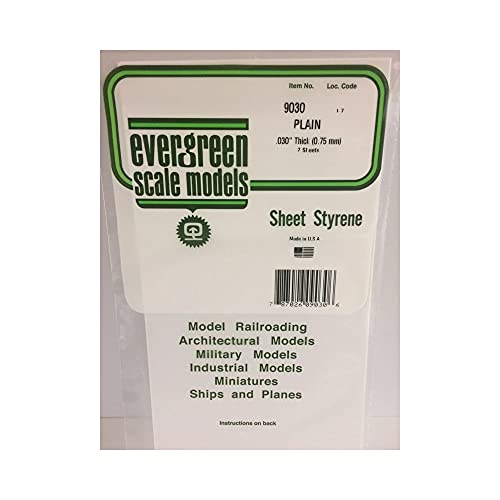 evergreen 9030 White Polystyrene Sheet 150 x 300 x 0.75 mm Pack of 2 - Image 3
