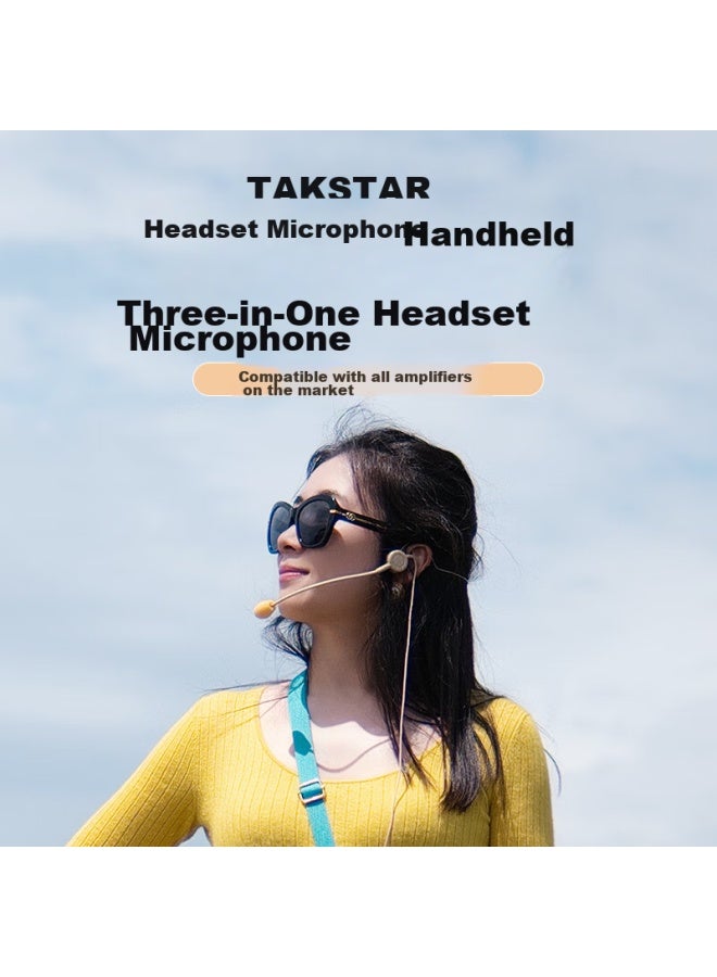 Takstar Hm-790 Detachable Wired Microphone, Head-mounted And Clip-on Handheld, 3-in Multifunctional Invisible Headset Microphone, Specialized For Lavalier Microphones And Earphones Amplifiers - Image 1