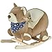 Qaba Baby Rocking Horse with Lullaby Ride On Horse Bear Themed Plush Animal Rocker with Pedals for Ages 1836 Months Easy to Assemble - Image 3