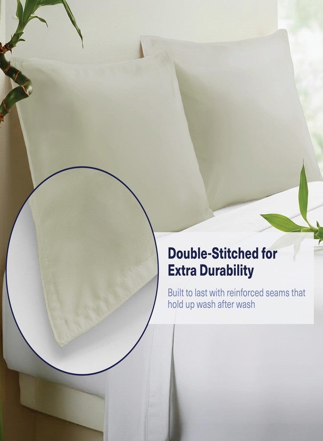 Kickoff Home Kickoff Viscose Bamboo Pillowcase, King, Set of 2, 100% Organic Hidden Zippered Viscose Bamboo Pillow Case King Size, Cooling Pillow Cover for Hot Sleepers (20"x40", Soft Sage) - Image 3