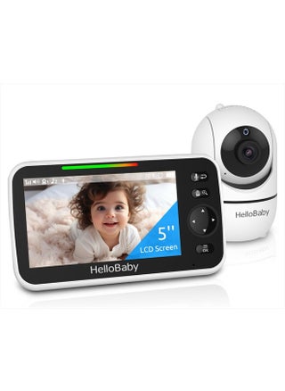 Upgrade Baby Monitor, 5'' Screen with 30-Hour Battery, Pan-Tilt-Zoom Video Baby Monitor with Camera and Audio, Night Vision, VOX, 2-Way Talk, 8 Lullabies and 1000ft Range No WiFi - pzsku/Z8A7D34D0042992E71702Z/45/_/1731413854/b898c454-fb2a-4f9e-bfd5-80f030e2a2d7