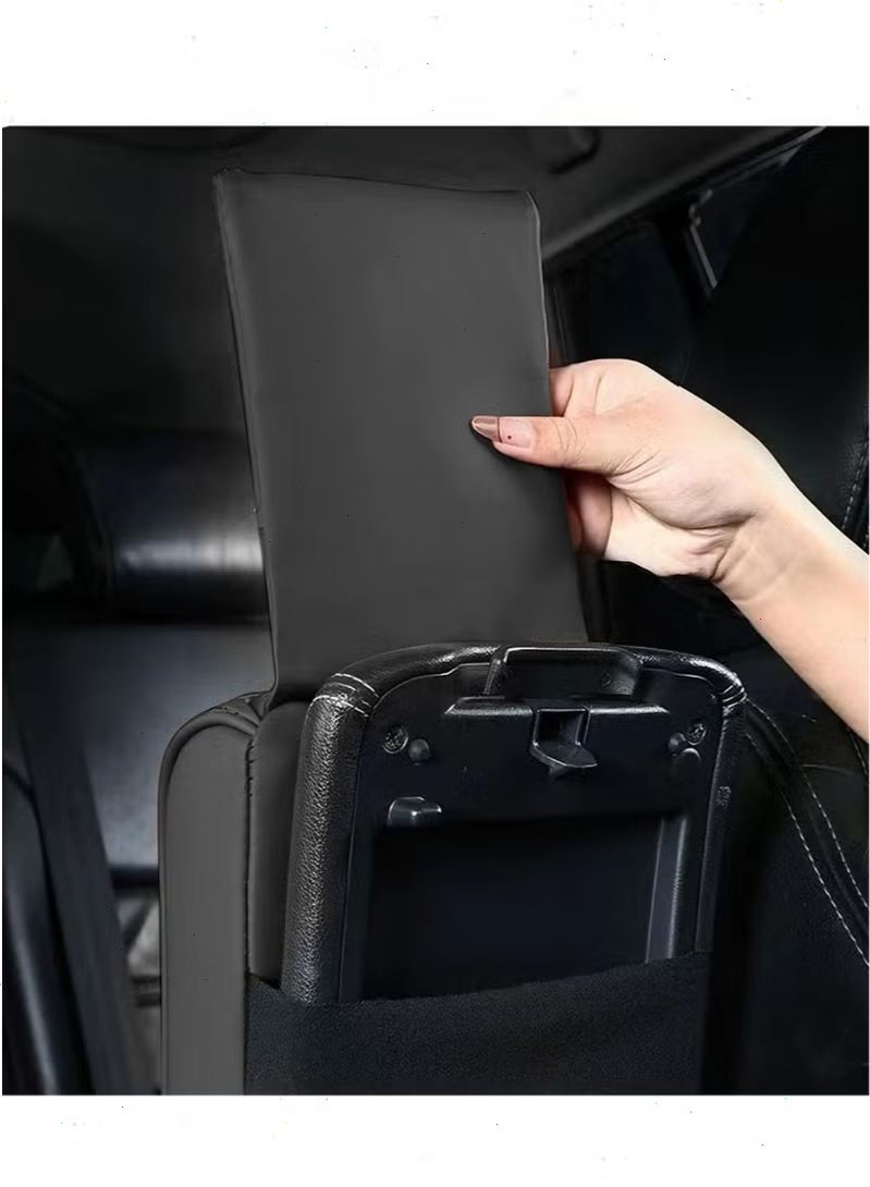 Yoawllty Car Armrest Pad, Heightening Central Control Armrest Box, Universal for All Cars, Soft and Comfortable, Protects from Wear (Memory Foam, Black) - Image 2