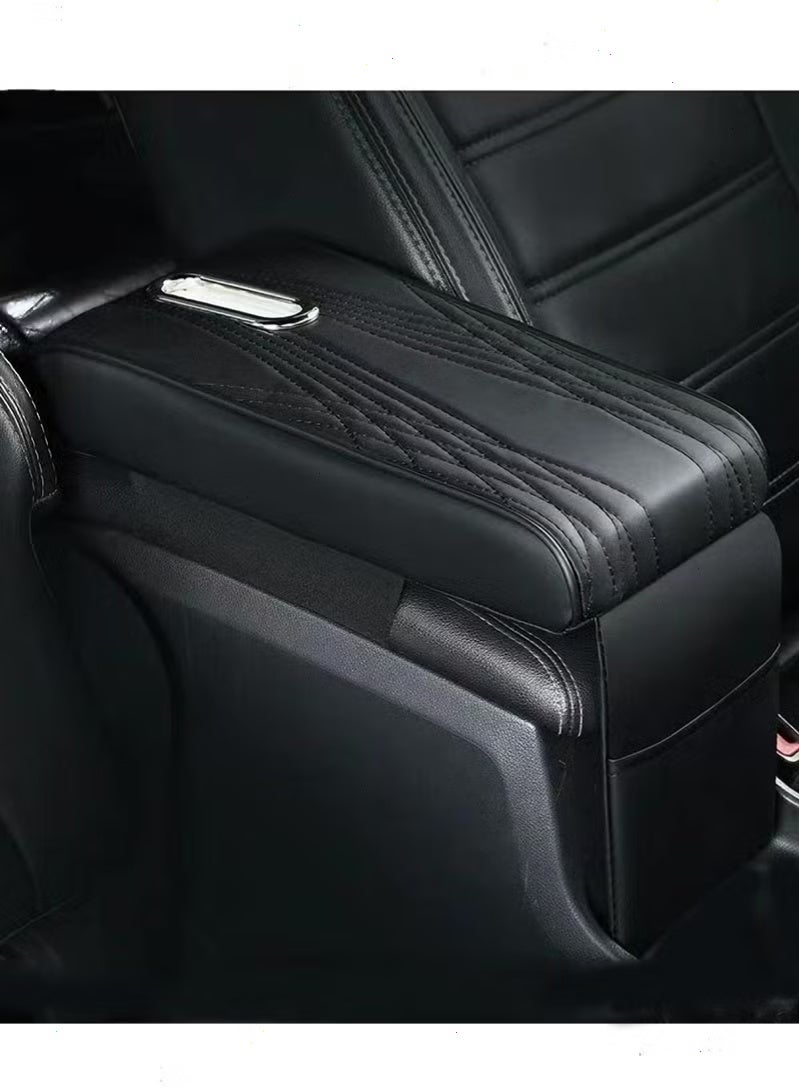 Yoawllty Car Armrest Pad, Heightening Central Control Armrest Box, Universal for All Cars, Soft and Comfortable, Protects from Wear (Memory Foam, Black) - Image 4
