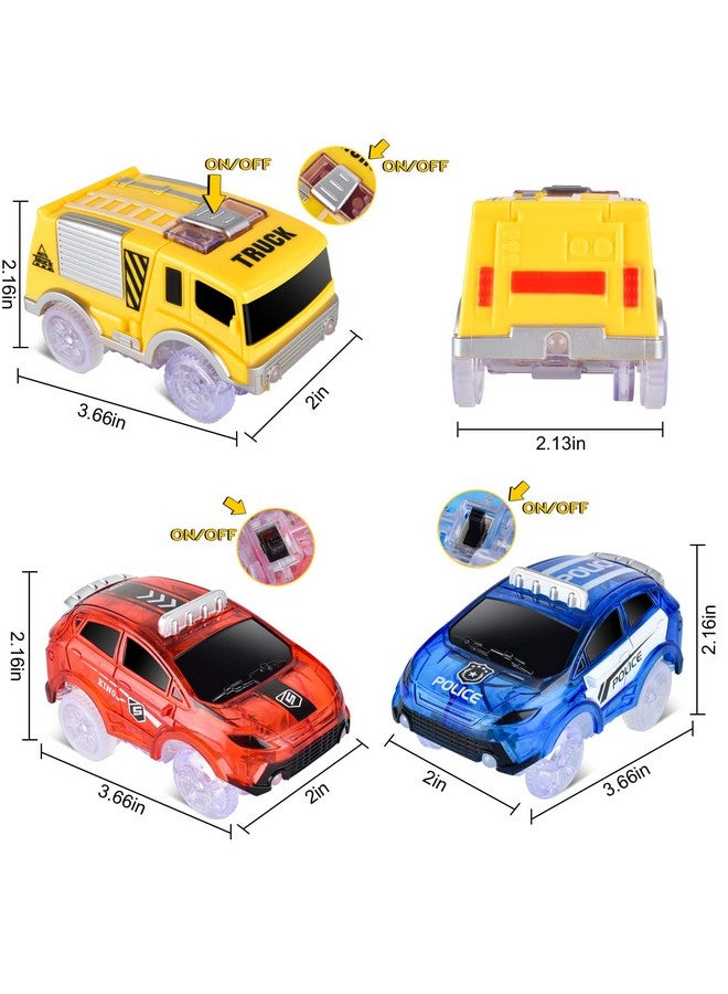 INLAIER Track Cars Replacement Only Light Up Toy Cars With 5 Flashing Led Lights Toys Racing Car Track Accessories Compatible With Magic Tracks And Tracks With Most Track Cars For Boys And Girls (3 Pack)  - Image 2