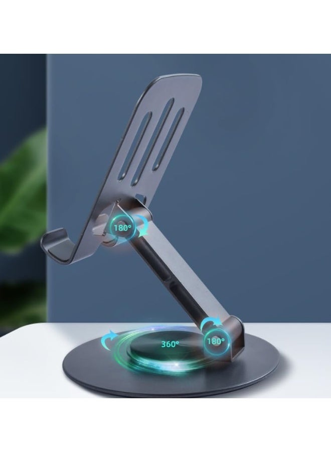 PRO Stand Metal Cell Phone, Multi-Angel Adjustable 360° Rotation Non-Slip Metal Phone Stand Compatible with and All Smartphones - (Dark Gray) - Image 3