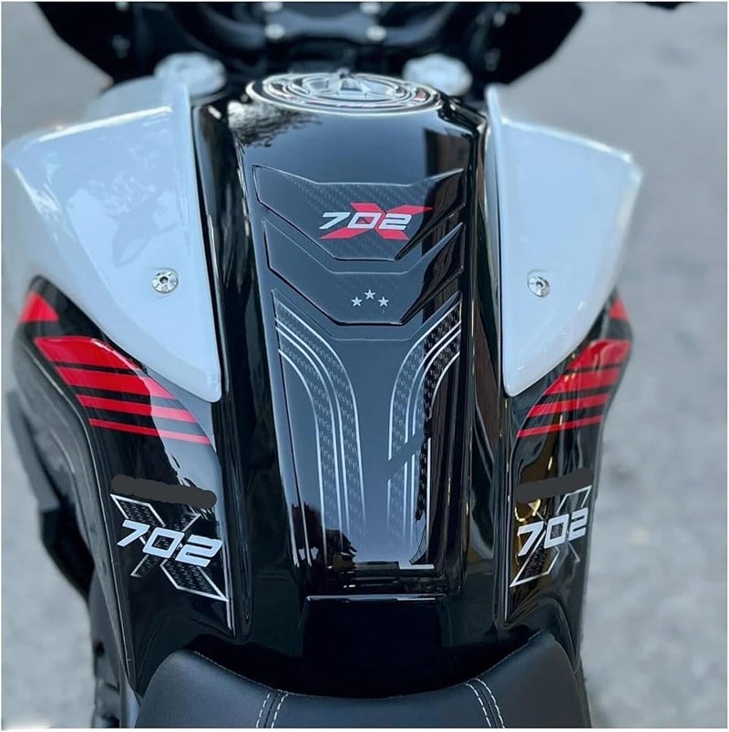 Benelli TRK 702X Motorcycle Tank Side Traction Pad 3D Epoxy Resin Decorative Stickers Waterproof Scratch Resistant Protection Kit - Image 3