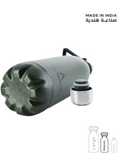 Atlasware Water Bottle with a Capacity of 1000 ml, Stainless Steel Water Bottle that keeps Cold for 82 Hours and Keeps Heat for 34 Hours, Army  - Image 5
