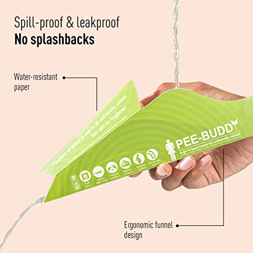 PEE BUDDY 40 Funnels Disposable Female Urination Device for Women | Portable, Leak-Proof Stand and Pee Funnels for Women, Girls| Public Toilets, Travel, Camping, Hiking and Outdoor Activities - Image 4