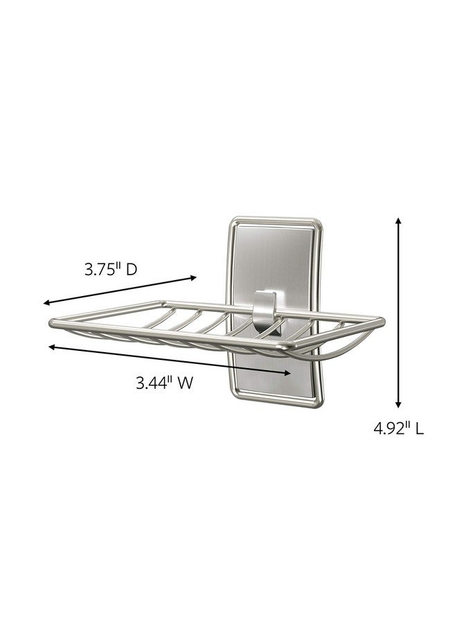 Command Soap Dish for Shower, Damage Free Hanging Bathroom, No Tools Bar Soap Holder, 1 Satin Nickel Soap Dish and 2 Water-Resistant Command Strips - Image 2