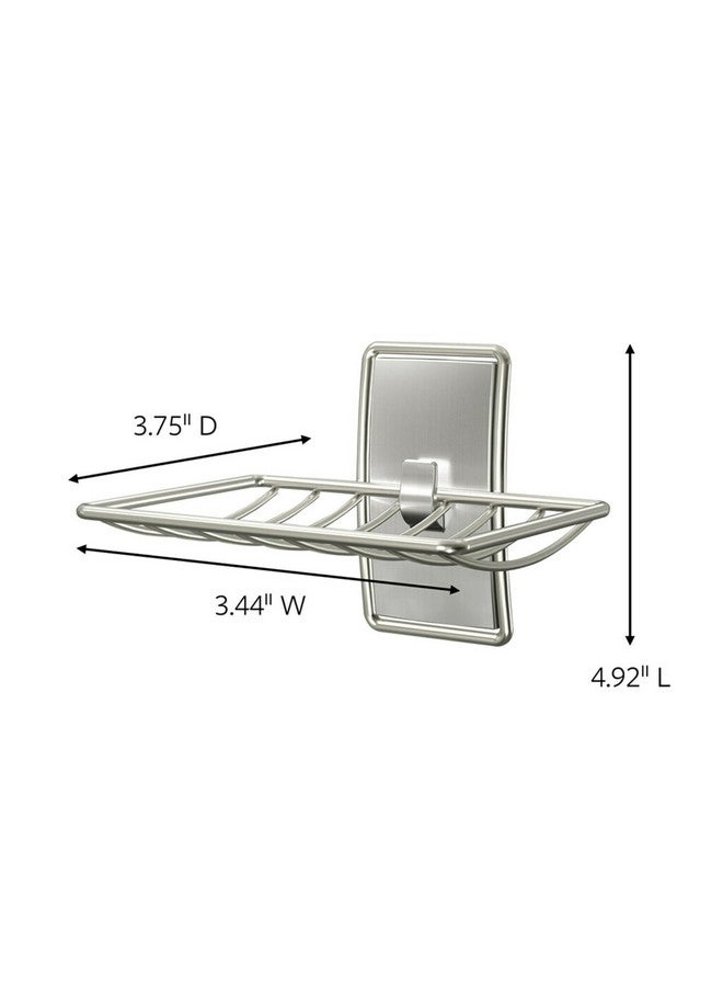 Command Soap Dish for Shower, Damage Free Hanging Bathroom, No Tools Bar Soap Holder, 1 Satin Nickel Soap Dish and 2 Water-Resistant Command Strips - Image 4