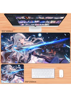 No Overlock Honkai Impact 3 Mouse Pad Extra Large Animation Kiana Dem Lisa Alicia Two-Dimensional Notebook-Color:120x60cm Thickness 3mm-Pattern:Rhythm Of The Realm