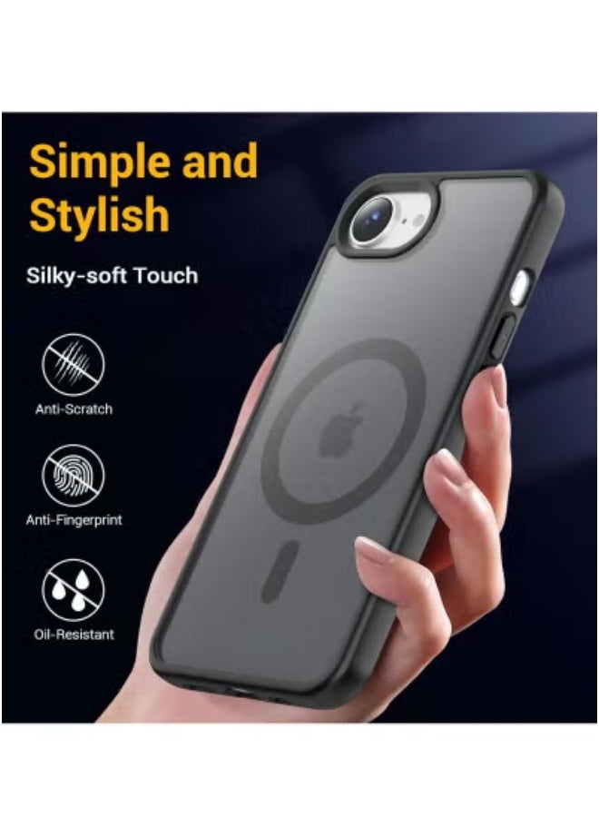 JAJEEK iPhone 16e Case Cover Compatible With MagSafe – Slim Matte Translucent Soft Touch Protective Sleeve | Shockproof Lightweight Drop Protection Case | Anti-Fingerprint & Anti-Scratch Surface | 6.1 Inch iPhone 16e Soft Grip MagSafe-Ready Shell - Image 3