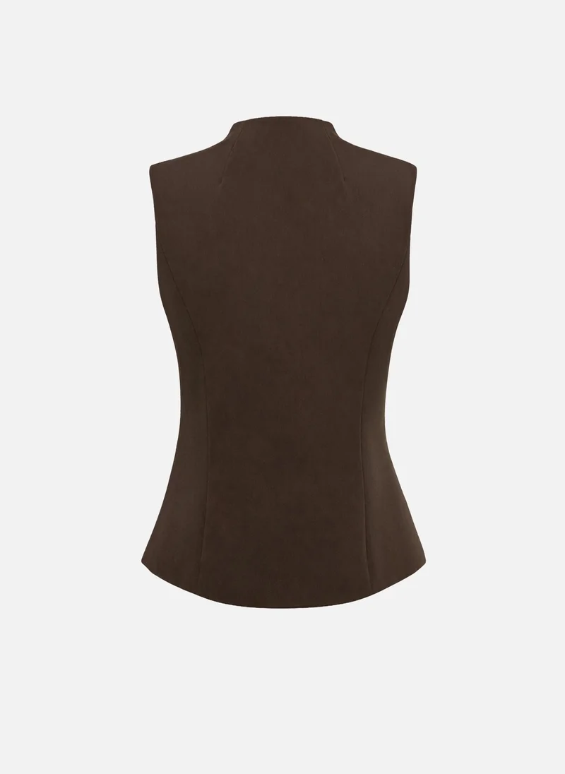 Lichi  Fitted waistcoat with high collar for Women | Best Price UAE