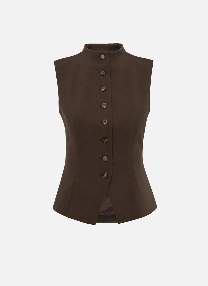 Lichi  Fitted waistcoat with high collar for Women | Best Price UAE