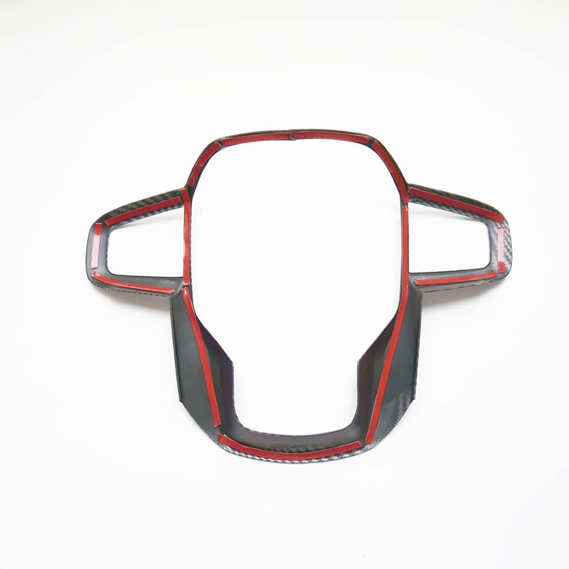CYAuto Carbon Fiber Style Interior Steering Wheel Trim for GMC Yukon XL, Sierra 1500, 2500HD, 3500HD (2019-2023) - Image 3