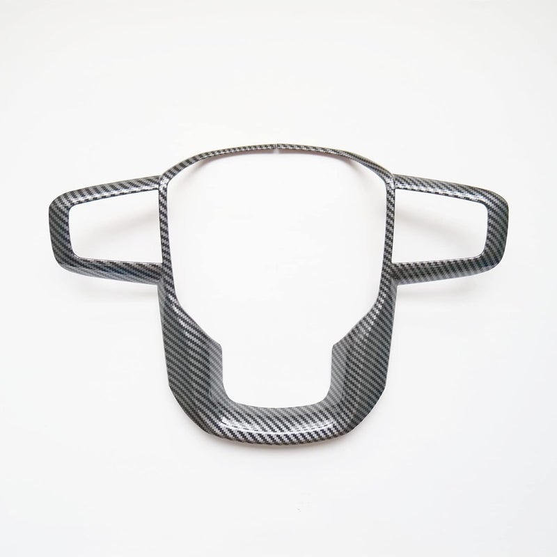 CYAuto Carbon Fiber Style Interior Steering Wheel Trim for GMC Yukon XL, Sierra 1500, 2500HD, 3500HD (2019-2023) - Image 2