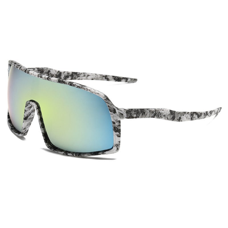 Generic Square Photochromic Sunglasses Unisex Black pattern frame gold and mercury 