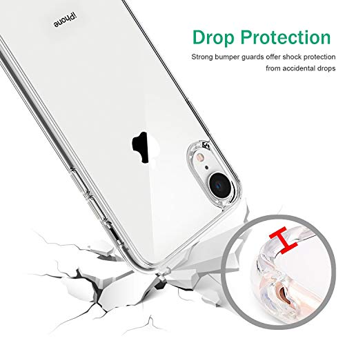 TENOC Phone Case Compatible with iPhone XR, Clear Case Shockproof Protective Bumper Slim Cover for 6.1 Inch - Image 3