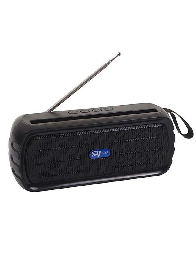 Generic - BAIJIALI SY-918 Solar Emergency Radio Read U Disk Large Volume Speaker LED Light Portable Player(Black) - Image 1