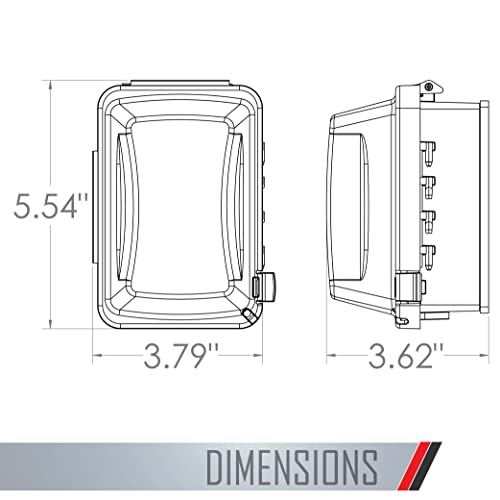 TayMac MM510C Single-Gang Horizontal/Vertical Weatherproof Receptacle Cover, 3.75 Inches Deep, Clear - Image 2