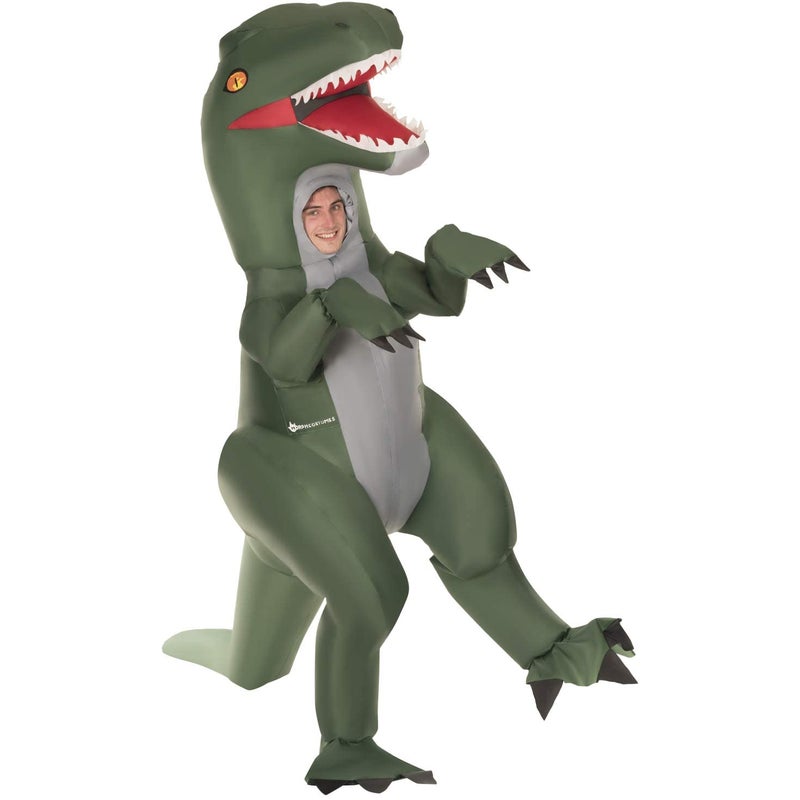 Morph Blow Up Velociraptor Costume, Inflatable Dinosaur Costume Adult, Blow Up Dinosaur Costume Adult - Image 1