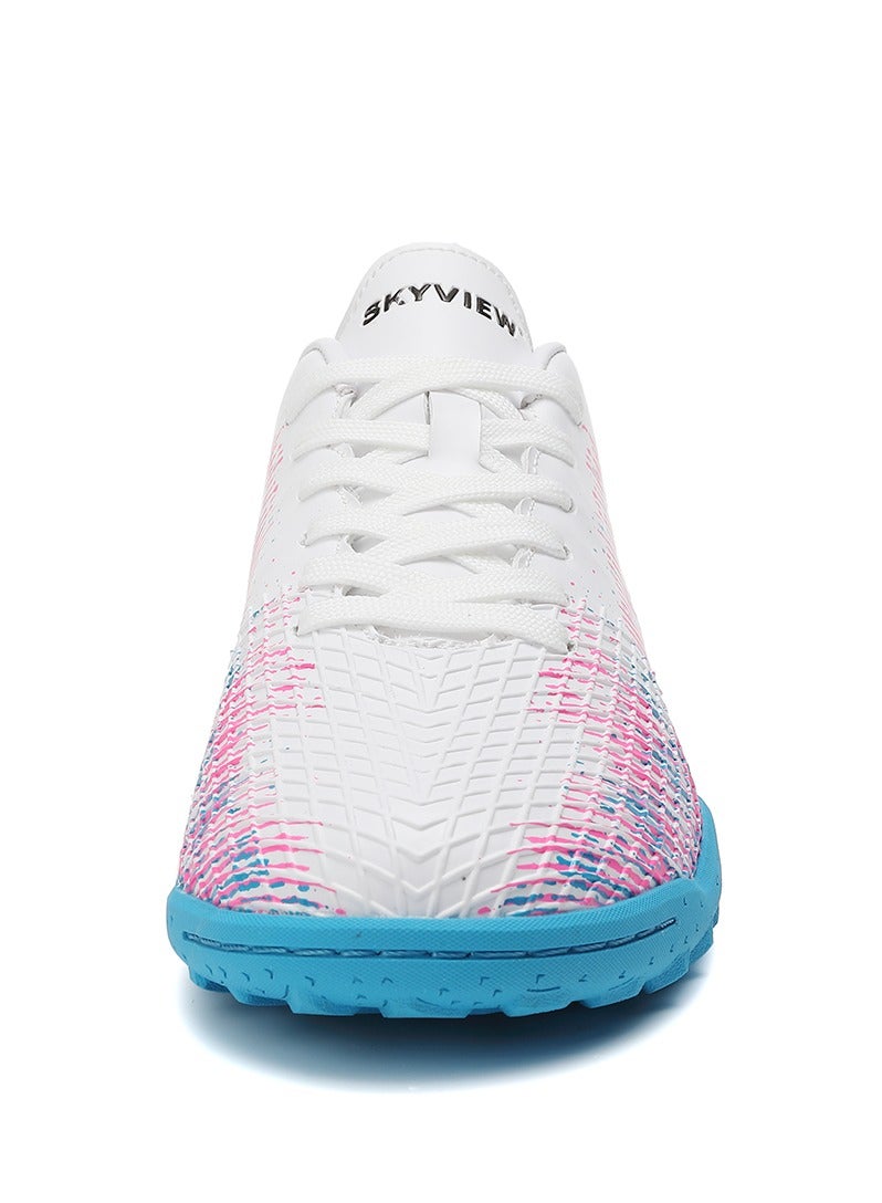 سكاي فيو أحذية كرة قدم للرجال والنساء IC أو IN أحذية مسطحة برباط احترافي أحذية كرة قدم رياضية عشبية للاستخدام الخارجي/الداخلي أحذية رياضية للتدريب على كرة القدم الخماسية الاحترافية - Image 3