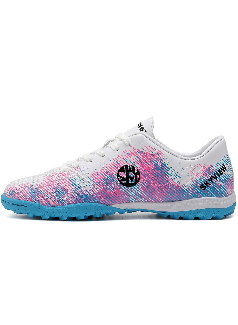 سكاي فيو أحذية كرة قدم للرجال والنساء IC أو IN أحذية مسطحة برباط احترافي أحذية كرة قدم رياضية عشبية للاستخدام الخارجي/الداخلي أحذية رياضية للتدريب على كرة القدم الخماسية الاحترافية - Image 2