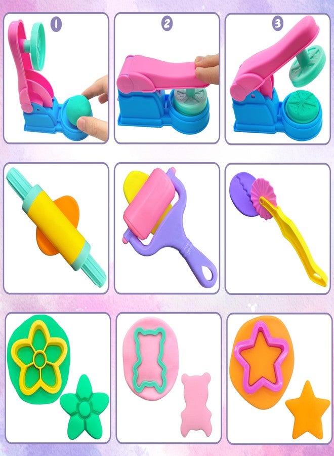 iShyan Dough Tools 36pcs Dough Play Tools Set for Kids with Dough Cutters,Roller,Rolling Pins,Dough Extruder - Image 3